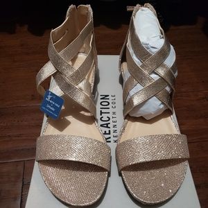 Rose gold Kenneth Cole sandals NWT
